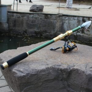2.1m Carbon Pole  Travel Portable Fishing Pole,Random Color Delivery