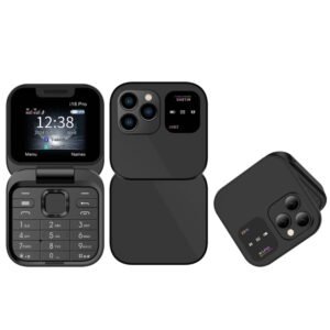 SERVO i16 Pro Mini Flip Phone, 1.77 inch, MTK6261D, 23 Keys, Support Bluetooth, FM, Magic Sound, Quick Dial, GSM, Dual SIM