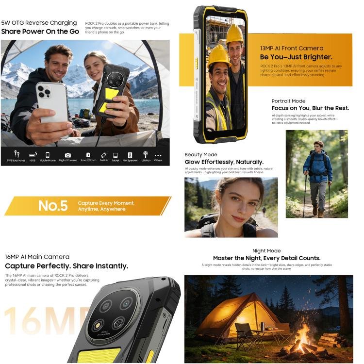 Blackview ROCK 2 Pro Rugged Phone, 8GB+256GB, 6.67 inch Android 16 Unisoc UMS9620 T8100 Octa Core, Network: 5G, OTG, NFC - Image 10
