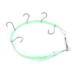 HENGJIA 32cm/7g Fishing Knife Fish Wire Luminous Night Light Octopus Squid Hook 5 Hooks