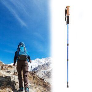 Aotu AT7551 135cm Aluminum Alloy Outdoor Camping Corky Trekking Poles, Blue#135cm, Red#135cm, Silver#135cm, Black#135cm