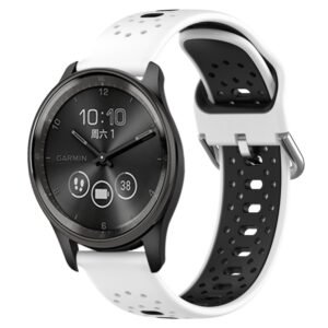 20mm Breathable Two-Color Silicone Watch Band, For GarminMove Trend, For Garmin Vivomove Sport, For Garmin Vivoactive3