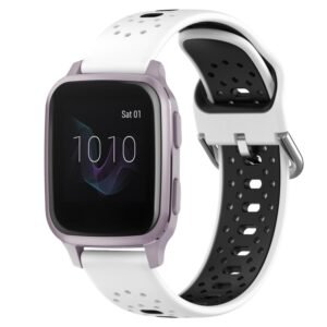 20mm Breathable Two-Color Silicone Watch Band, For Garmin Venu SQ, For Garmin VivoMove Style, For Garmin VivoMove Luxe