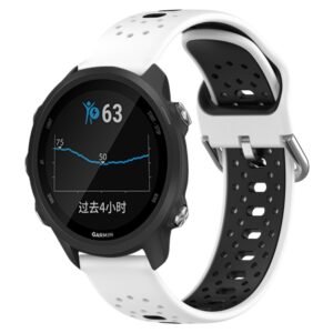20mm Breathable Two-Color Silicone Watch Band, For Garmin Forerunner 245, For Garmin Forerunner 245 Music, For Garmin Forerunner 645