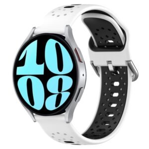20mm Breathable Two-Color Silicone Watch Band, For Samsung Galaxy Watch 6 40mm, For Samsung Galaxy Watch 6 Classic 43mm
