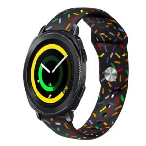 Sports Rainbow Dots Silicone Buckle Watch Band, For Samsung Galaxy Watch 5 Pro, For Samsung Galaxy Gear Sport, For Samsung Galaxy Watch Active 2 40mm / 44mm, For Samsung Galaxy Watch 3 41mm, For Samsung Galaxy watch Active 40mm...