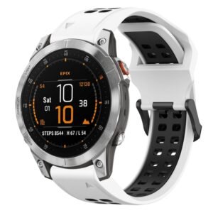 Two Color Reverse Buckle 22mm Silicone Watch Band, For Garmin EPIX Gen 2, For Garmin Fenix 7, For Garmin Fenix 7 Pro 47mm, For Garmin Fenix 7 Solar