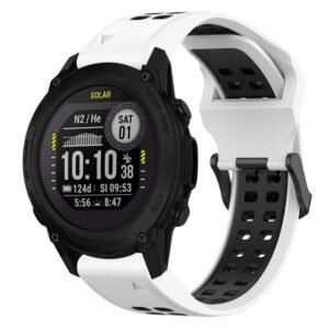 Two Color Reverse Buckle 22mm Silicone Watch Band, For Garmin Descent G1, For Garmin Instinct 2 Solar, For Garmin Instinct 2, For Garmin Epix Pro 47mm