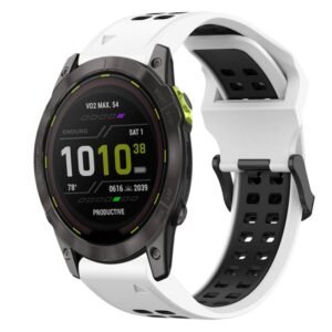 Two Color Reverse Buckle 26mm Silicone Watch Band, For Garmin Enduro 3, For Garmin Fenix 8 MIP 51mm, For Garmin Fenix 8 AMOLED 51mm, For Garmin Instinct 2X Solar