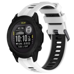 Sports Two-Color Silicone Watch Band, For Garmin Descent G1, For Garmin Fenix 7, For Garmin Instinct 2 Solar, For Garmin Instinct 2