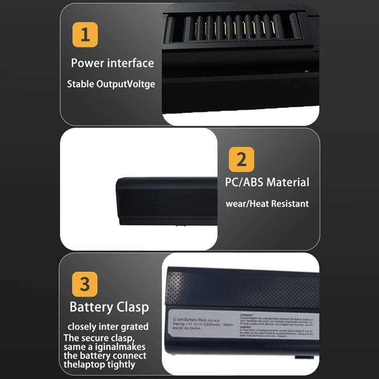 4400mAh Laptop Battery For Asus A42 A52 A62 B53 K42 K52 K62, A32-K52 - Image 5