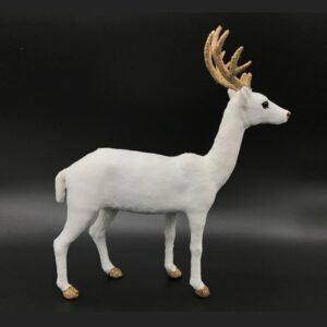 Simulation Deer Home Ornaments Plush Christmas Deer Doll Holiday Decorations, 15x15cm Straight Head, 24x24cm Straight Head, 35x38cm Straight Head, 15x15cm Twist Head, 24x24cm Twist Head, 35x38cm Twist Head