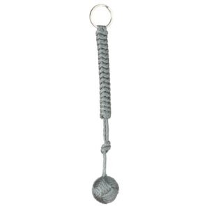 Outdoor Security Protection Black Monkey Fist Steel Ball Bearing Self Defense Lanyard Survival Key Chain