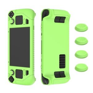 For Steam Deck Game Controller Soft Silicone Protective Cover Case With 4pcs Key Cap, SD001 (Luminous Green), SD001 (Black), SD001 (Red), SD001 (Luminous Blue)