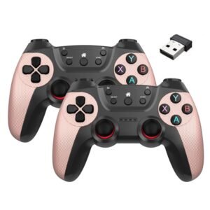 KM-029 2.4G One for Two Doubles Wireless Controller Support PC / Linux / Android / TVbox, KM-029 (Rose Pink), KM-029 (Lemon Yellow), KM-029 (Mountain Blue), KM-029 (Battle Gray), KM-029 (Elegant Silver), KM-029 (Mint Green), KM-029 (Cangling Green)...
