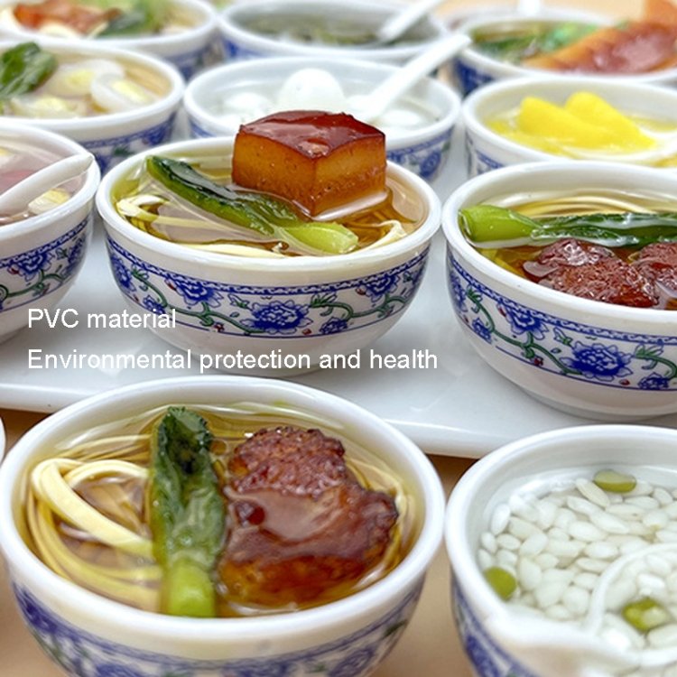 Simulation PVC Food Model Children Toys, Jujube, Jujube Porridge, Porridge, Friut Soup, Jujube Small Rice, Dumpling, Beef Noodles, Big Meat Noodles, Shrimp Meat Noodle, Carp Noodle, Bacon Noodle, Large Noodle, Buckle Meat, Egg Noodle, Chicken Leg Noodl... - Image 5