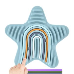 Stars Silicone Sensory Activity Board Children Puzzle Stress Relief Toys