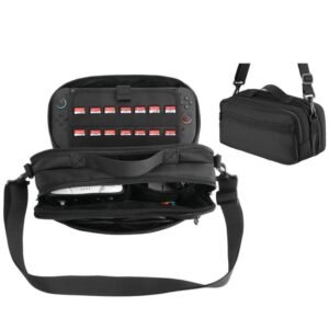 Carrying Case for Nintendo Switch 1 / 2 Protective Messenger Bag with Padded Compartment for Console, Controllers, and Accessories