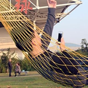 Outdoor Color Mesh Hammock, 2PCS Orange Section, 2PCS Green, 2PCS Dark Blue Section, 2PCS Red Section