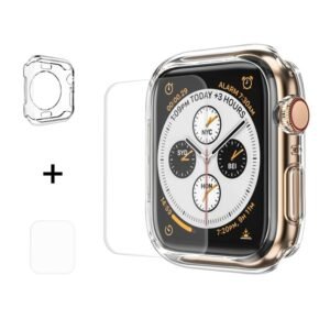 ENKAY Hat-Prince 2 in 1 TPU Semi-clad Case + 3D Full Screen PET Curved Heat Bending Film for Apple Watch Series 6 / 5 / 4 / SE 3 / SE 2 / SE 1 44mm